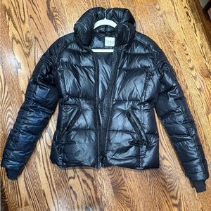 SAM. Women's Shiny Black Puffer Jacket